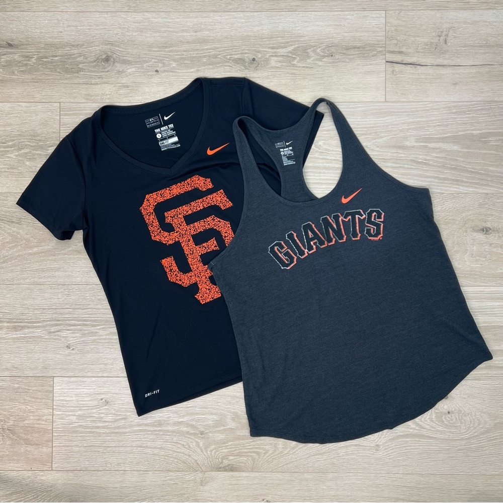 Nike Dri-Fit Grey & Black San Francisco Giants Tee & Tank